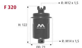 MOTRAM F320 - FILTRO COMBUSTIBLE = WK612/4