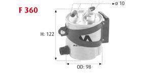 MOTRAM F360 - FILTRO COMBUSTIBLE = WK845/3