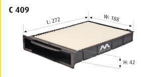MOTRAM C409 - FILTRO HABITACULO = CU2316