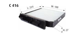 MOTRAM C416 - FILTRO HABITACULO = CU3540