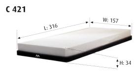 MOTRAM C421 - FILTROHABIT.A3/GOLFIII/POL/CO = CU2882