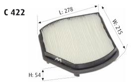 MOTRAM C422 - FILTRO HABITACULO = CU2897