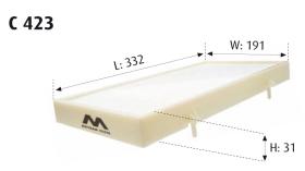 MOTRAM C423 - FILTRO HABITACULO = CU2897