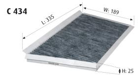 MOTRAM C434 - FILTRO HABITACULO = CUK3037