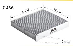 MOTRAM C436 - FILTRO HABITACULO = CUK2440