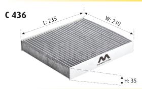 MOTRAM C436 - FILTRO HABITACULO = CUK3240