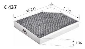 MOTRAM C437 - FILTRO HABITACULO = CUK2440