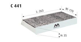 MOTRAM C441 - FILTROHABITACULOVWGOLFIV = CUK2862