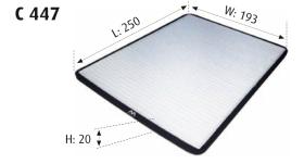 MOTRAM C447 - FILTRO HABITACULO = CU2035