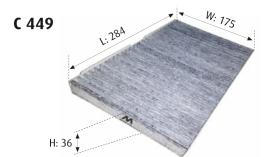 MOTRAM C449 - FILTRO HABITACULO = CUK2940