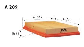 MOTRAM A209 - FILTRO AIRE = C2244