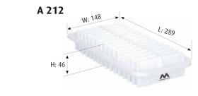 MOTRAM A212 - FILTRO AIRE = C2620