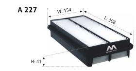 MOTRAM A227 - FILTRO AIRE = C29168