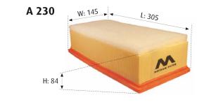 MOTRAM A230 - FILTRO AIRE = C2050