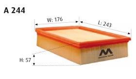 MOTRAM A244 - FILTRO AIRE = C25114