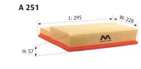 MOTRAM A251 - FILTRO AIRE = C30195/2