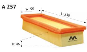 MOTRAM A257 - FILTROAIRE-VW/FIAT/LANCIA/PSA = C33156