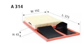 MOTRAM A314 - FILTRO AIRE = C4287/2