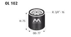 MOTRAM OL102 - FILTROACEITE-CITROEN/PEUGEOT = W712/8