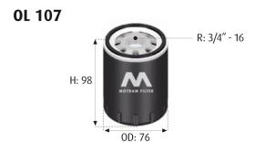 MOTRAM OL107 - FILTROACEITE-FORDESC./MON/SI = W713/19