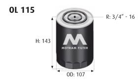 MOTRAM OL115 - FILTROACEITE-IVECO/LANCIA = WP1144