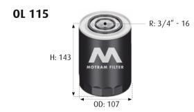 MOTRAM OL115 - FILTRO ACEITE = W719/29