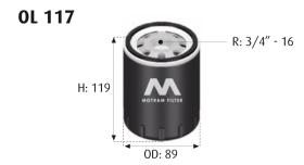 MOTRAM OL117 - FILTRO ACEITE = W830/1