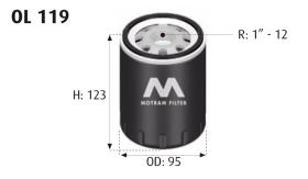 MOTRAM OL119 - FILTROACEITE-CHRYSLER/VOLVO = W719/30