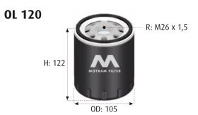 MOTRAM OL120 - FILTRO ACEITE = WP928/81