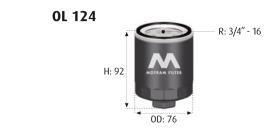 MOTRAM OL124 - FILTROACEITE-TOYO.AVENS/COROL = WP1026