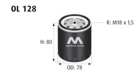 MOTRAM OL128 - FILTROACEITE-OPELASTRA/MERIV = W712/75