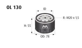 MOTRAM OL130 - FILTRO ACEITE = W672