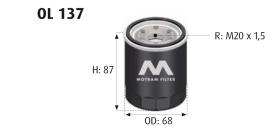 MOTRAM OL137 - FILTRO ACEITE = W610/7