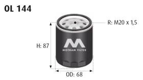MOTRAM OL144 - FILTROACEITE-HONDA = W610/6