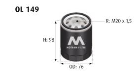 MOTRAM OL149 - FILTROACEITE-CIT.XSARA/C5 = W716/1