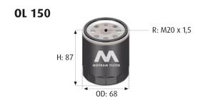 MOTRAM OL150 - FILTROACEITE-FIATPUNTO = W610/3