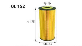 MOTRAM OL152 - FILTROACEITE-FIATPUNTO = W610/3