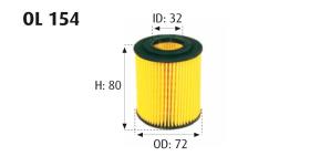 MOTRAM OL154 - FILTROACEITE-BMW116-118-316 = HU815/2X