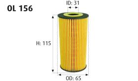 MOTRAM OL156 - FILTROACEITE-TOLEDO/GALAXY = HU726/2X