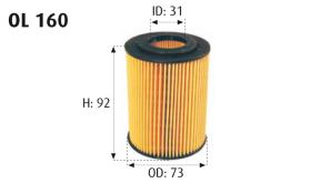 MOTRAM OL160 - FILTROACEITE-OPEL = HU820X = HU820/1Y