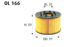 MOTRAM OL166 - FILTROACEITE-F.MONDEO/TRANSIT = HU920X