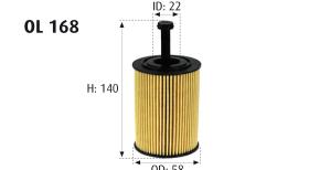 MOTRAM OL168 - FILTROACEITE-SAX/PIC/BERL/PEU = HU612X