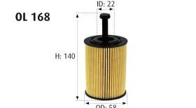 MOTRAM OL168 - FILTROACEITE-NISSANALMERA = HU819/1X