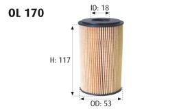 MOTRAM OL170 - FILTRO ACEITE = HU831X