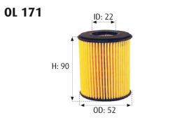 MOTRAM OL171 - FILTROACEITE-MERCEDESCLASEA = HU615/3X