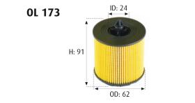 MOTRAM OL173 - FILTRO ACEITE = HU6007X