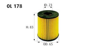 MOTRAM OL178 - FILTROACEITE-OPELANTARA = HU719/3X