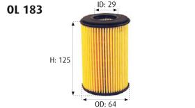 MOTRAM OL183 - FILTROACEITE-VOLVS60,S80,V70 = HU719/8X