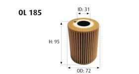 MOTRAM OL185 - FILTRO ACEITE = HU713/1X