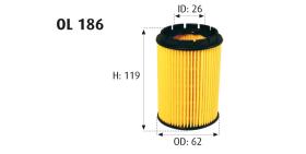 MOTRAM OL186 - FILTROACEITE-JEEPCHEROKEE = HU718X